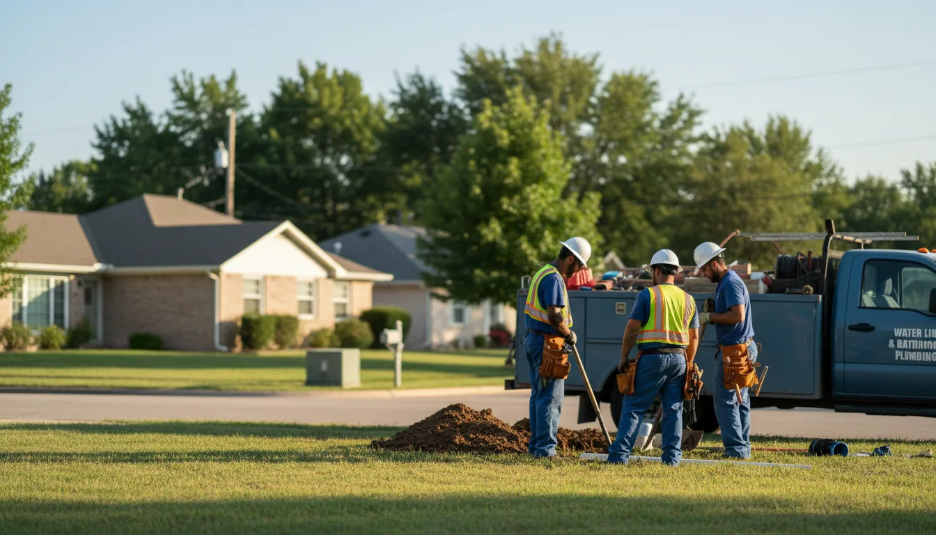 Residential water line and bathroom plumbing service in Winona, MO